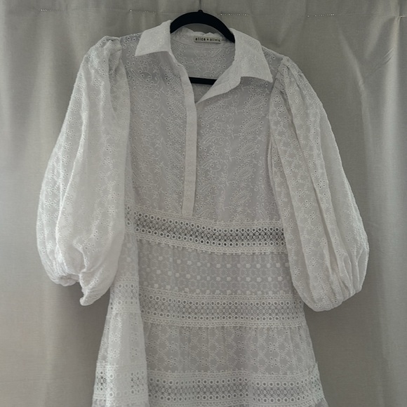 Alice + Olivia Blakesly Mini Dress Eyelet - Picture 5 of 5